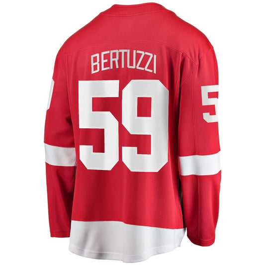 D.Red Wings #59 Tyler Bertuzzi Fanatics Branded Home Premier Breakaway Player Jersey Red Stitched American Hockey Jerseys CustomName