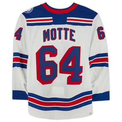 NY.Rangers #64 Tyler Motte Fanatics Authentic Game-Used White Stitched American Hockey Jerseys CustomName