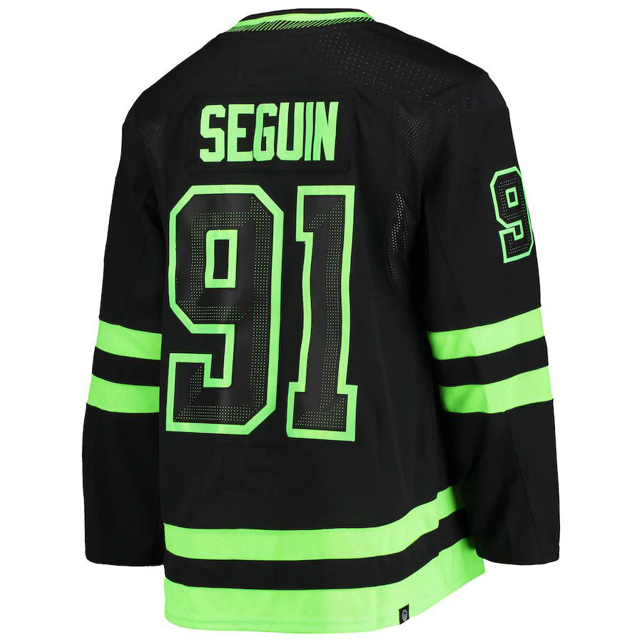 D.Stars #91 Tyler Seguin Alternate Primegreen Authentic Pro Player Jersey Black Green Stitched American Hockey Jerseys CustomName