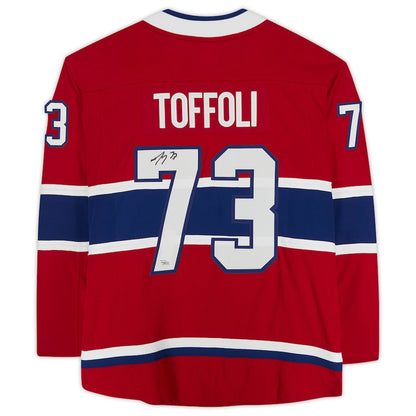 M.Canadiens #73 Tyler Toffoli Fanatics Authentic Autographed Breakaway Jersey Red Stitched American Hockey Jerseys CustomName