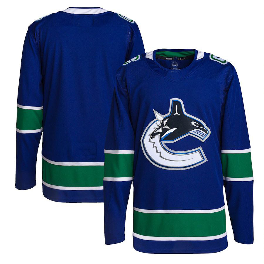 V.Canucks Home Primegreen Authentic Pro Jersey Blue Stitched American Hockey Jerseys CustomName