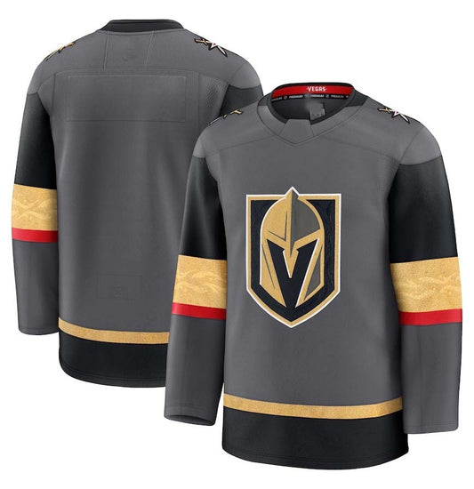V.Golden Knights Fanatics Alternate Premium Jersey - Gray Stitched American Hockey Jerseys CustomName