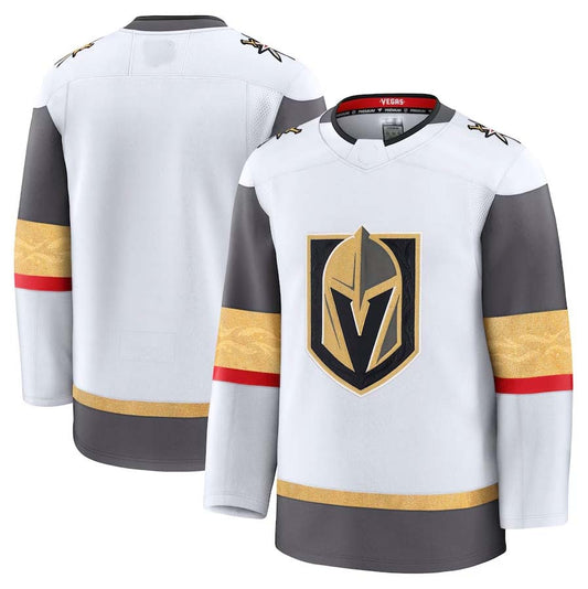 V.Golden Knights Fanatics Away Premium Jersey - White Stitched American Hockey Jerseys CustomName