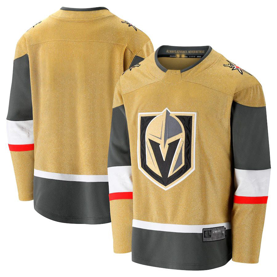 V.Golden Knights Fanatics Branded 2020-21 Home Premier Breakaway Jersey Gold Stitched American Hockey Jerseys CustomName