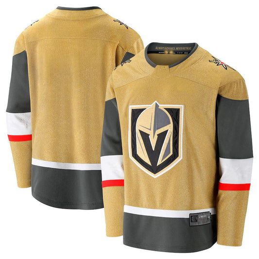 V.Golden Knights Fanatics Branded 2020-21 Home Premier Breakaway Jersey Gold Stitched American Hockey Jerseys CustomName