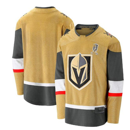 V.Golden Knights Fanatics Branded 2023 Stanley Cup Champions Home Breakaway Jersey - Gold Hockey Jerseys CustomName
