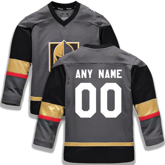 Custom V.Golden Knights Fanatics Branded Alternate Replica Jersey Gray Stitched American Hockey Jerseys CustomName