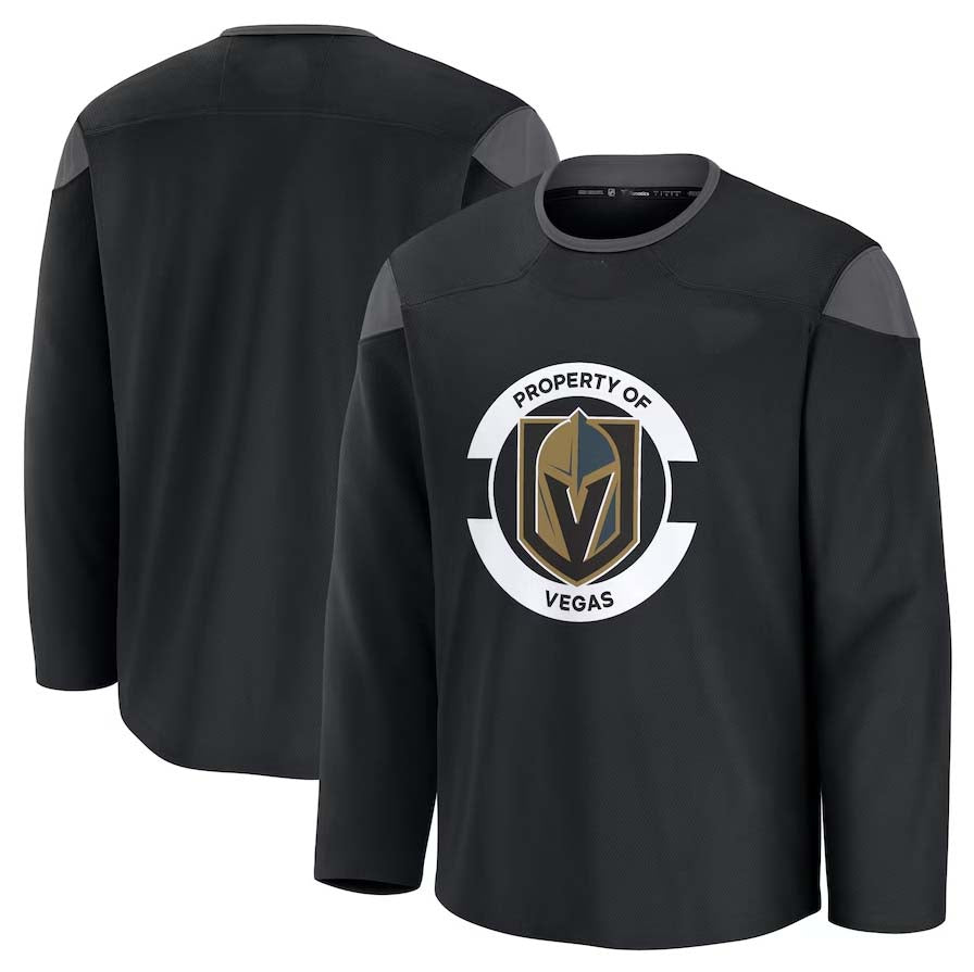 V.Golden Knights Fanatics Team Practice Jersey - Black Stitched American Hockey Jerseys CustomName