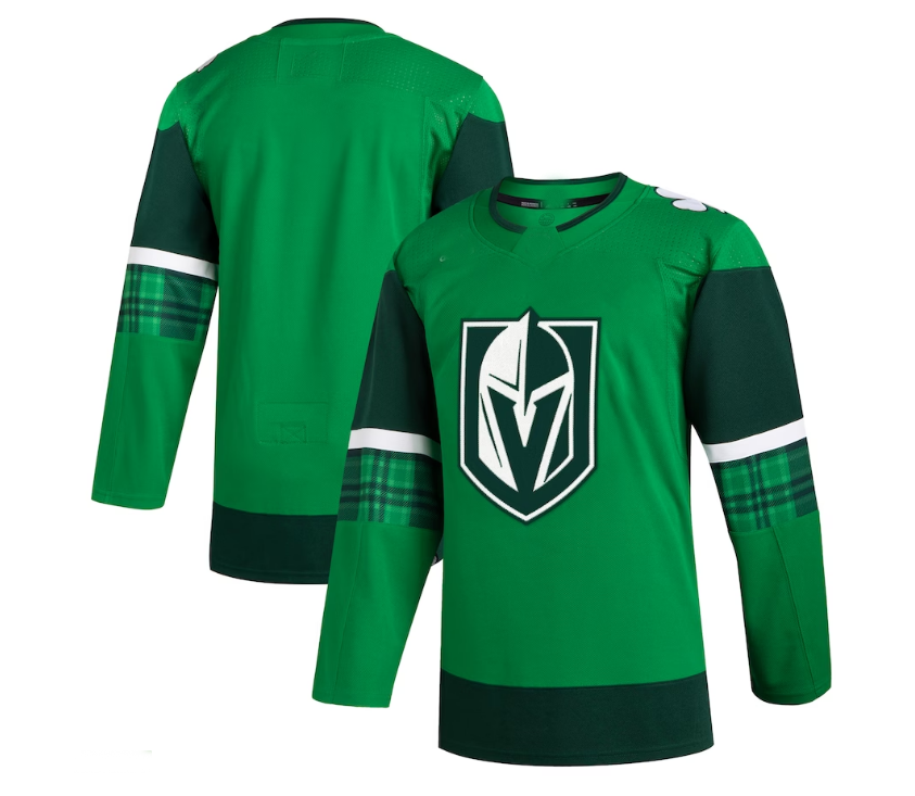 V.Golden Knights 2023 St. Patrick's Day Primegreen Authentic Jersey - Kelly Green Stitched American Hockey Jerseys CustomName