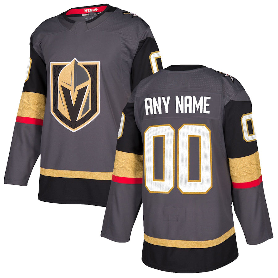 Custom V.Golden Knights Alternate Authentic  Jersey Gray Stitched American Hockey Jerseys CustomName