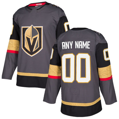 Custom V.Golden Knights Alternate Authentic  Jersey Gray Stitched American Hockey Jerseys CustomName