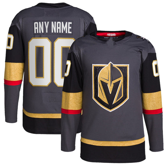 Custom V.Golden Knights Alternate Authentic Pro Jersey Gray Stitched American Hockey Jerseys CustomName