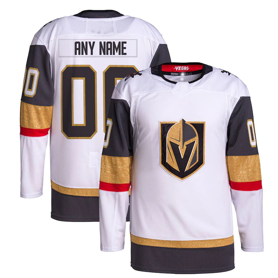 Custom V.Golden Knights Away Primegreen Authentic Pro White Gray Stitched American Hockey Jerseys CustomName