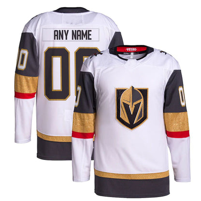 Custom V.Golden Knights Away Primegreen Authentic Pro White Gray Stitched American Hockey Jerseys CustomName