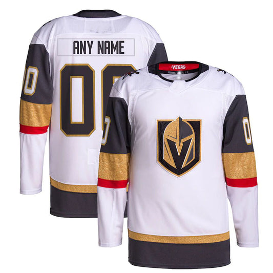 Custom V.Golden Knights Away Primegreen Authentic Pro White Gray Stitched American Hockey Jerseys CustomName