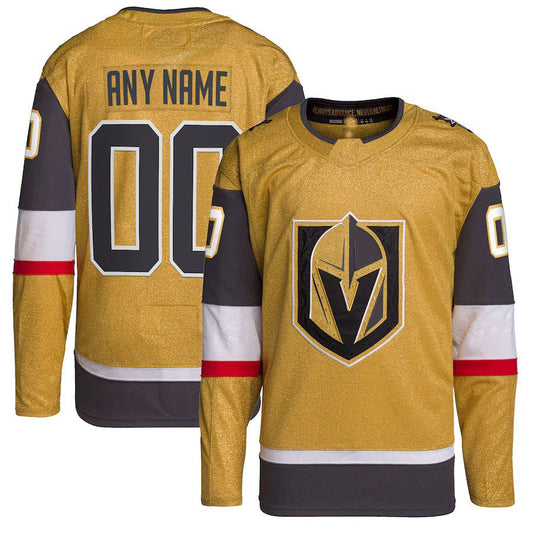 Custom V.Golden Knights Home Authentic Primegreen Jersey Gold Stitched American Hockey Jerseys CustomName