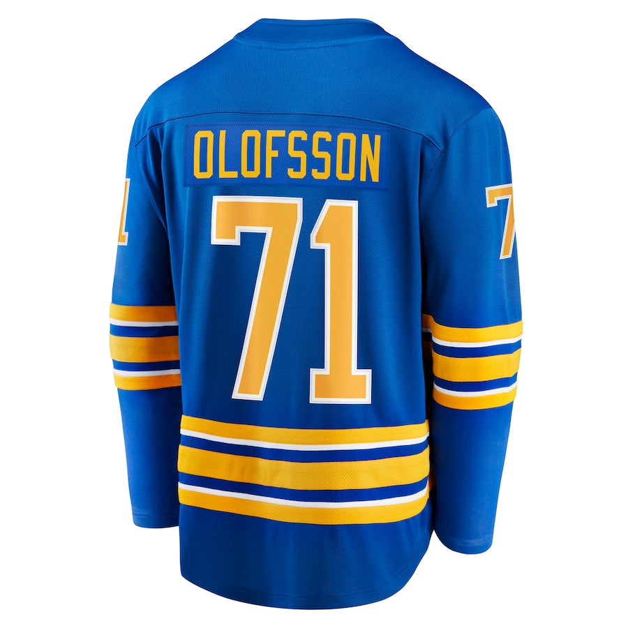 B.Sabres #71 Victor Olofsson Fanatics Branded Breakaway Player Jersey Royal Stitched American Hockey Jerseys CustomName