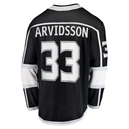 LA.Kings #33 Viktor Arvidsson Fanatics Branded Home Breakaway Player Jersey Black Stitched American Hockey Jerseys CustomName