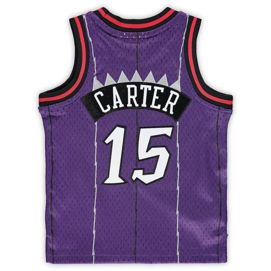 T.Raptors #15 Vince Carter Mitchell & Ness Infant 1998-99 Hardwood Classics Retired Player Jersey  Purple Stitched American Basketball Jersey