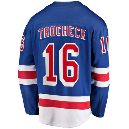 NY.Rangers #16 Vincent Trocheck Fanatics Branded Home Breakaway Player Jersey  Blue Stitched American Hockey Jerseys CustomName