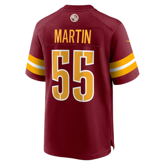 W.Commanders #55 Jacob Martin Burgundy Team Game Stitched American Football Jerseys CustomName