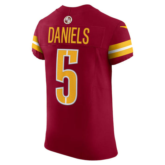 W.Commanders #5 Jayden Daniels Burgundy Team Vapor F.U.S.E. Elite Stitched American Football Jerseys