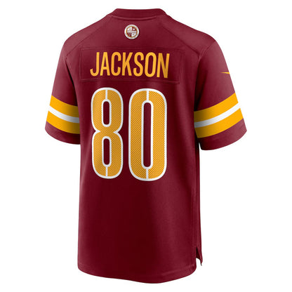 W.Commanders #80 Tyree Jackson Burgundy Team Game Stitched American Football Jerseys CustomName