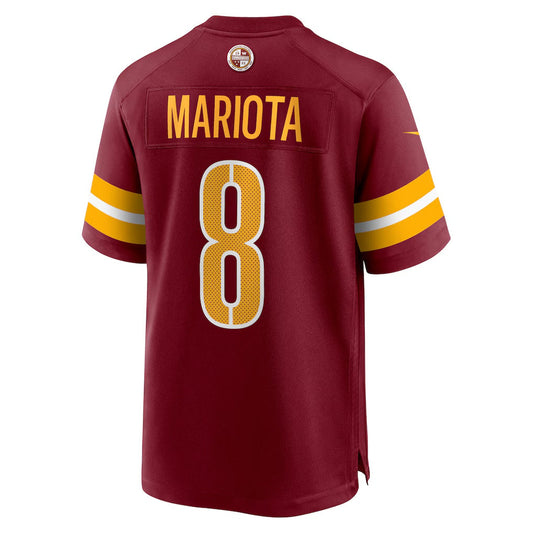 W.Commanders #8 Marcus Mariota Burgundy Team Game Stitched American Football Jerseys CustomName