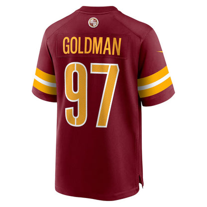 W.Commanders #97 Eddie Goldman Burgundy Team Game Stitched American Football Jerseys CustomName