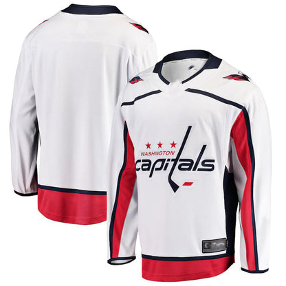 W.Capitals Fanatics Branded Breakaway Away Jersey White Stitched American Hockey Jerseys CustomName