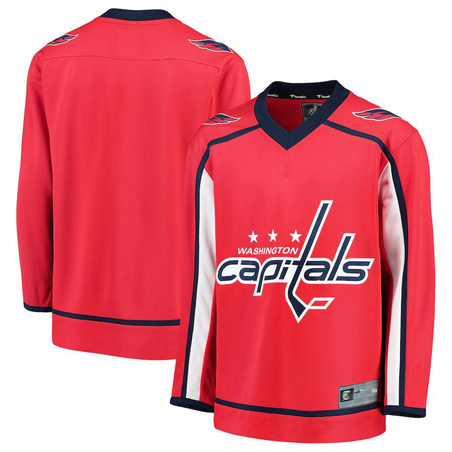 W.Capitals Fanatics Branded Home Replica Blank Jersey Red Stitched American Hockey Jerseys CustomName