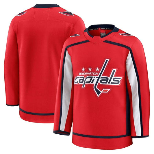 W.Capitals Fanatics Home Premium Jersey - Red Stitched American Hockey Jerseys CustomName