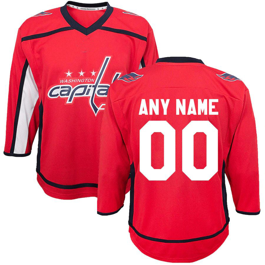 Custom W.Capitals Infant Home Replica Jersey Red Stitched American Hockey Jerseys CustomName