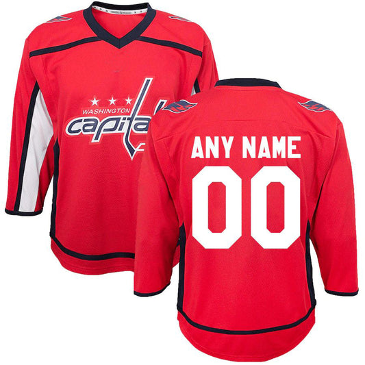 Custom W.Capitals Infant Home Replica Jersey Red Stitched American Hockey Jerseys CustomName
