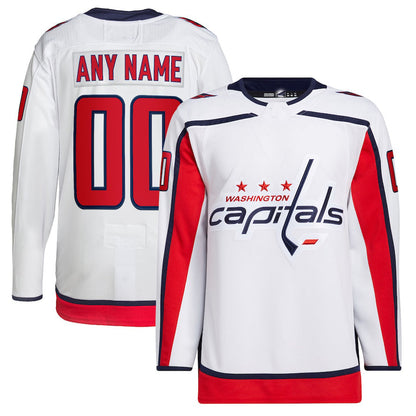 Custom W.Capitals Away Primegreen Authentic Pro Jersey White Stitched American Hockey Jerseys CustomName