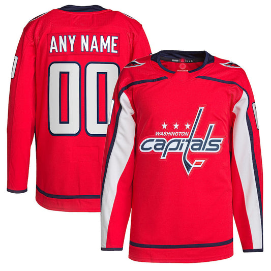 Custom W.Capitals Home Primegreen Authentic Pro Jersey Red Stitched American Hockey Jerseys CustomName