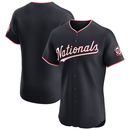 Washington Nationals Alternate Vapor Premier Elite Patch Jersey - Navy Stitched Baseball Jersey
