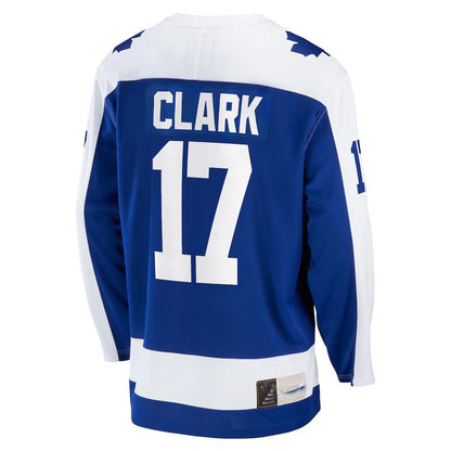 T.Maple Leafs #17 Wendel Clark Fanatics Branded Breakaway Retired Player Jersey Blue Stitched American Hockey Jerseys CustomName