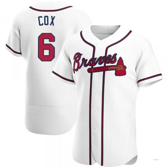 Atlanta Braves #6 Bobby Cox White Home Jersey Stitches Baseball Jerseys