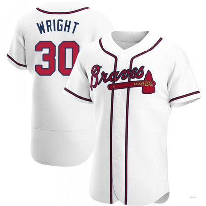Atlanta Braves #30 Kyle Wright White Home Jersey Stitches Baseball Jerseys