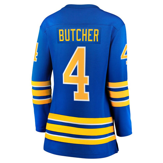B.Sabres #4 Will Butcher Fanatics Branded Home Breakaway Player Jersey Royal Stitched American Hockey Jerseys CustomName