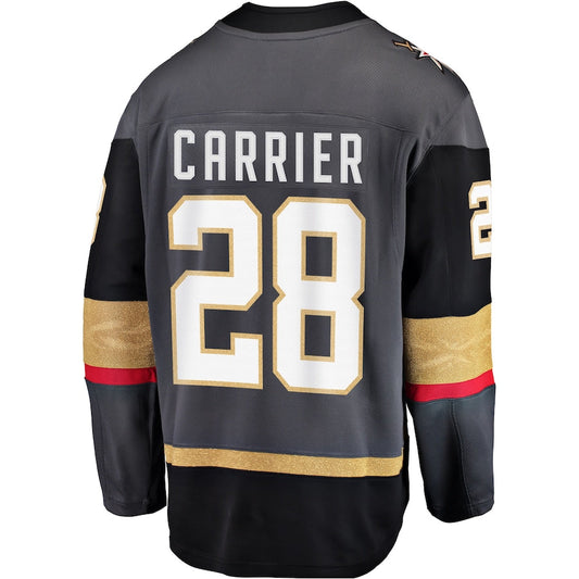 V.Golden Knights #28 William Carrier Alternate Breakaway Player Jersey Gray Hockey Jerseys CustomName