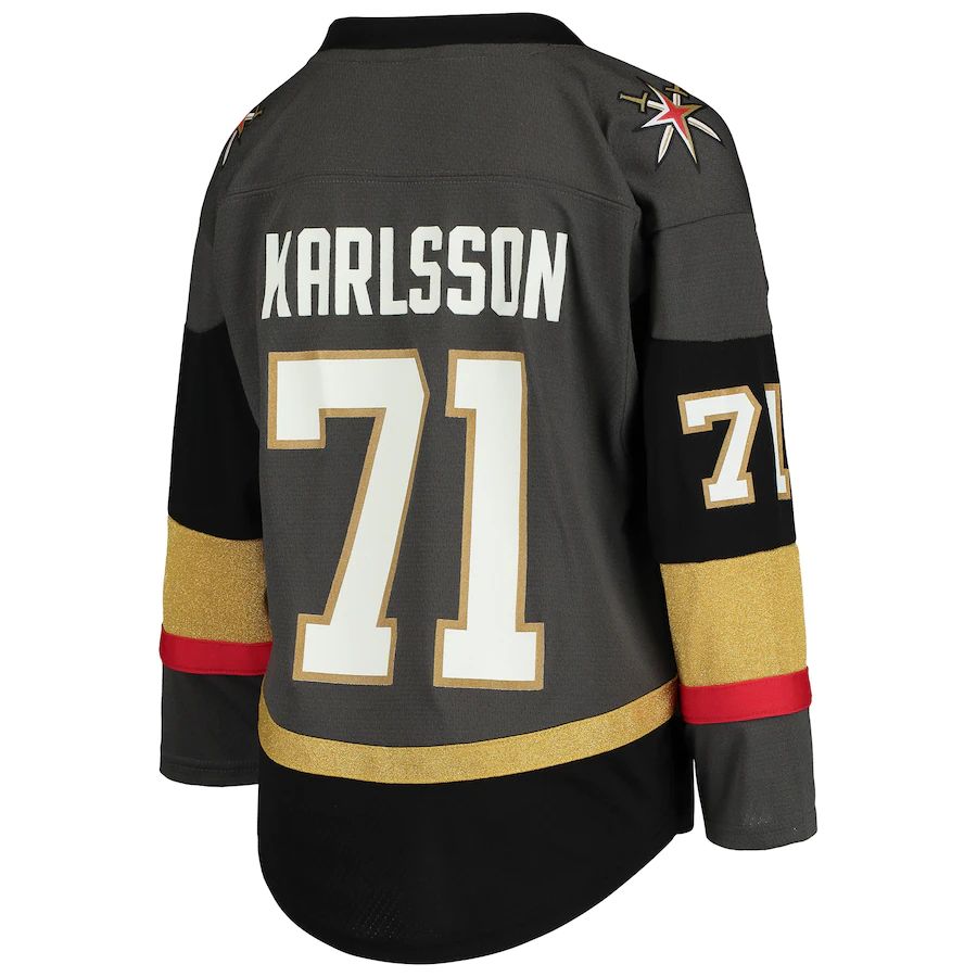 V.Golden Knights #71 William Karlsson Alternate Replica Player Jersey Gray Hockey Jerseys CustomName