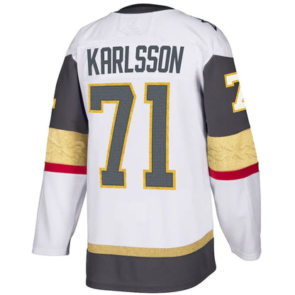 V.Golden Knights #71 William Karlsson Authentic Player Jersey White Hockey Jerseys CustomName