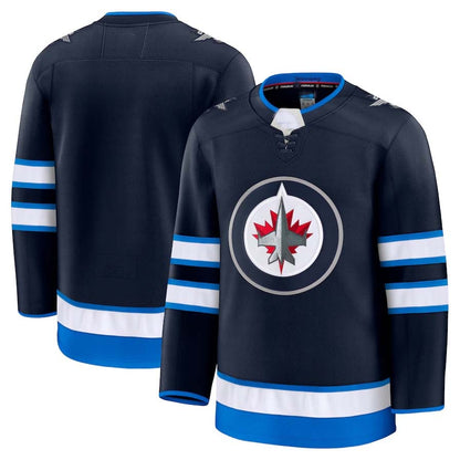 W.Jets Fanatics Home Premium Jersey - Navy Stitched American Hockey Jerseys CustomName