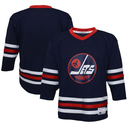 W.Jets Preschool 2021-22 Alternate Replica Jersey Navy Stitched American Hockey Jerseys CustomName