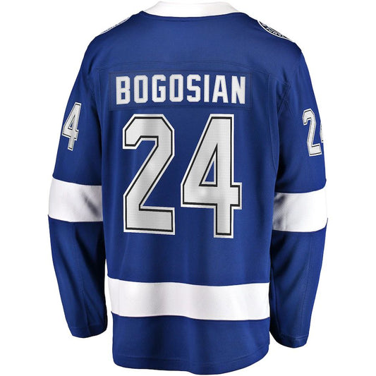 TB.Lightning #24 Zach Bogosian Fanatics Branded Home Breakaway Player Jersey Blue Stitched American Hockey Jerseys CustomName