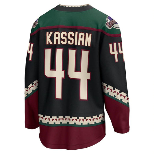 A.Coyotes #44 Zack Kassian Fanatics Branded Home Breakaway Player Jersey  Black Stitched American Hockey Jerseys CustomName