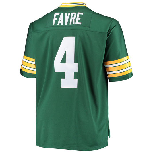 GB.Packers #4 Brett Favre Mitchell & Ness Green Big & Tall 1996 Retired Player Replica Jersey
