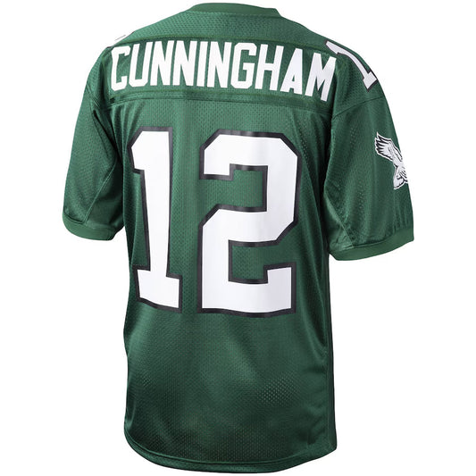 P.Eagles #12 Randall Cunningham Mitchell & Ness Green Authentic Throwback Retired Player Jersey